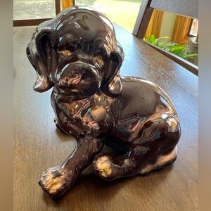 Ceramic Puppy, Dark Brown